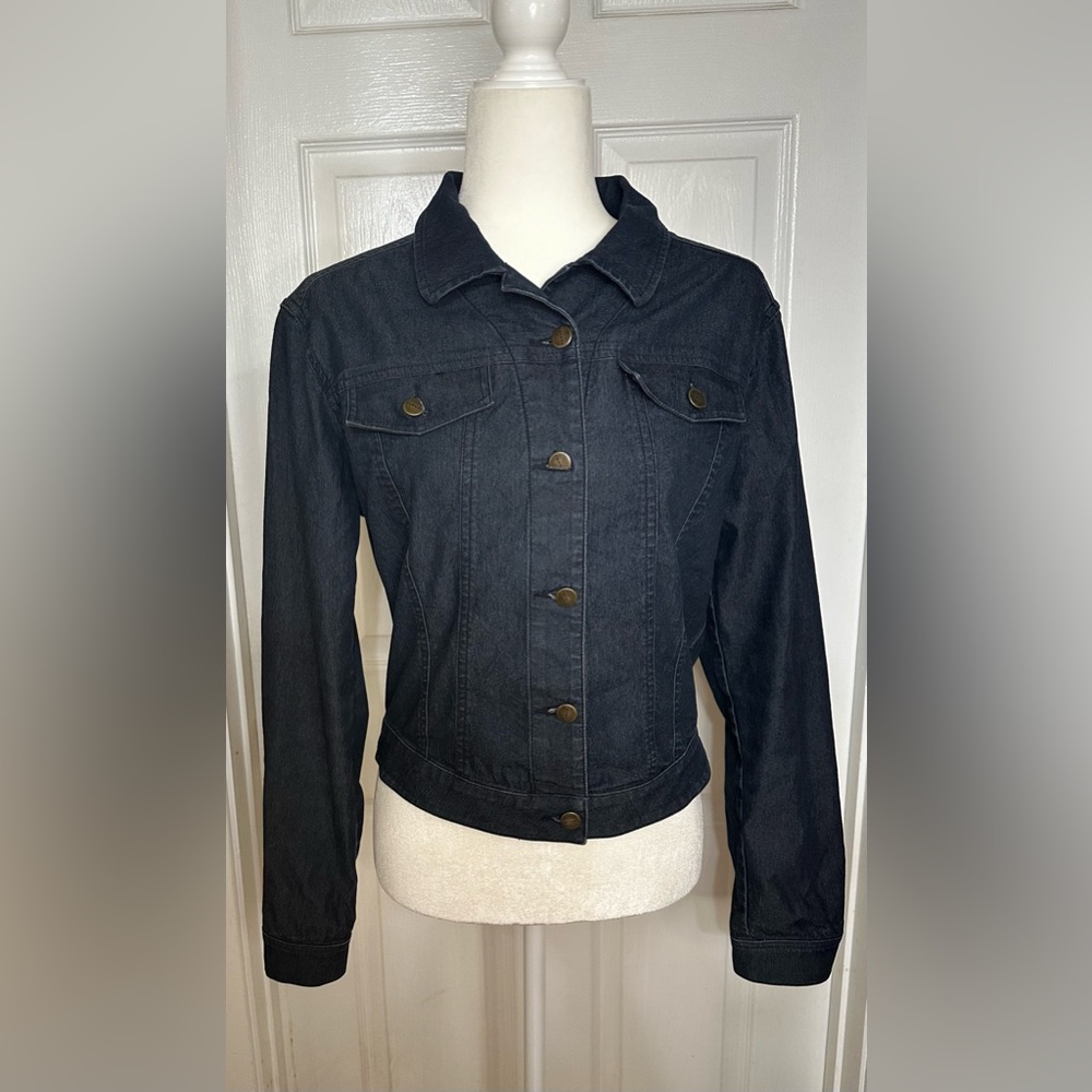 Tahari Jacket Blue Jean Size 8